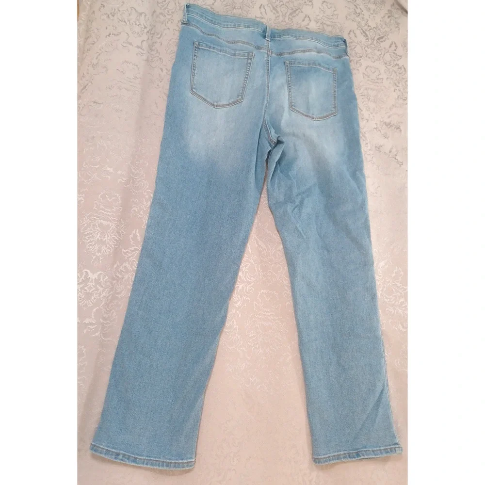Ella Moss Women's Blue Jeans Sz 14 High Rise Straight Stretch WORN
